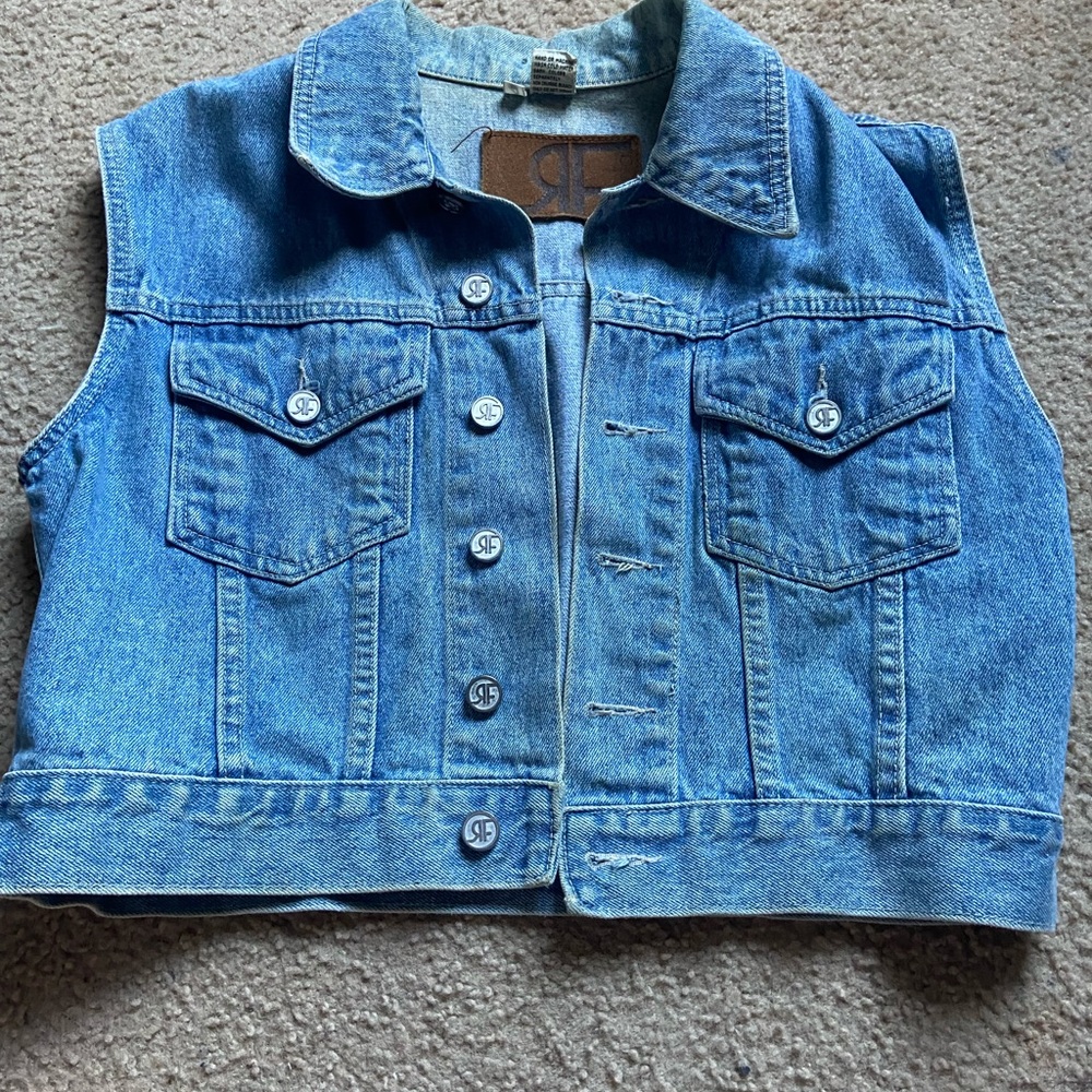 vintage denim vest